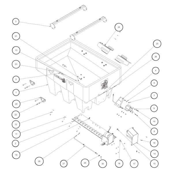 SaltDogg SHPE1000/X Hopper Assembly Diagram