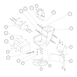 SaltDogg SHPE1500 Chute Assembly Diagram (2014-)