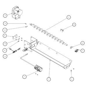 SaltDogg SHPE1500/X Trough Assembly Diagram