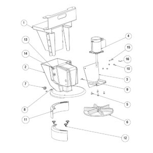 SaltDogg SHPE2500/CH [Discontinued] Standard Chute Assembly Diagram