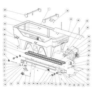 SaltDogg SHPE2500CH [Discontinued] Chain Hopper Assembly Diagram