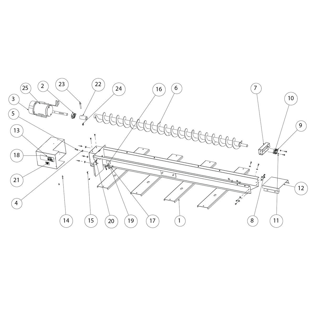 SaltDogg SHPE3000 Trough Assembly Diagram