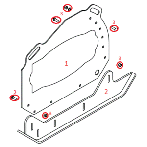 SK-8/SK-10 Box Plow Wing Assembly (Left) Diagram