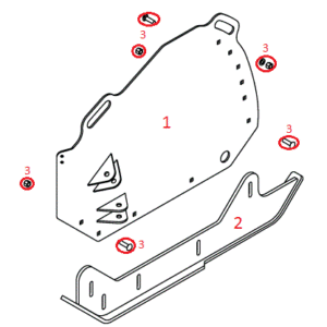 SK-8/SK-10 Box Plow Wing Assembly (Right) Diagram