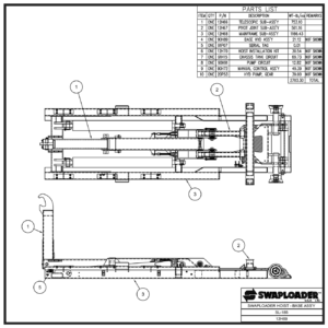 Swaploader SL-185 Hoist Base Assembly Diagram
