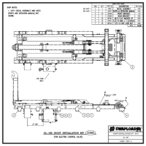 Swaploader SL-185 Hoist Installation Kit (EHV) Diagram