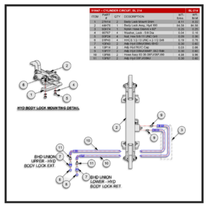Swaploader SL-214 Cylinder Circuit BL 214 Diagram