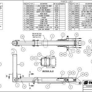 SL-222 Telescopic Jib Sub-Assembly Diagram