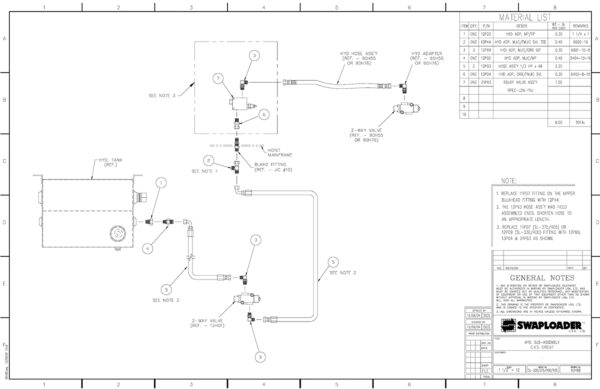 SL-330/400 Hydraulic Sub-Assembly CVS Circuit Diagram