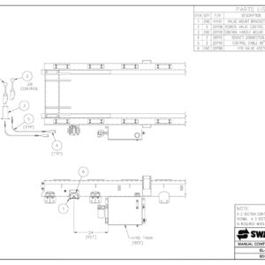 SL-330/400/406 Manual Control Assembly (2 Section) Diagram