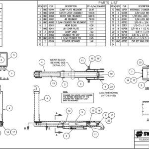 SL-330/400 Telescopic Jib Sub-Assembly Diagram