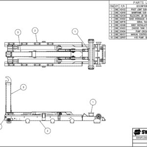 SL-330 Swaploader Hoist Base Assembly Diagram