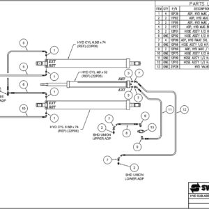 SL-406 Hydraulic Sub-Assembly Base Cylinder Circuit Diagram