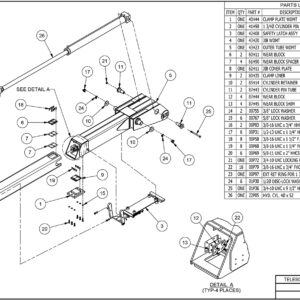 Sl-406 Telescopic Jib Sub-Assembly Diagram