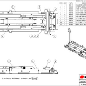 SL-412 Base Hoist Assembly (Fixed Jib) Diagram