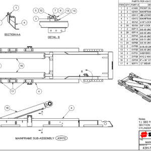 SL-412 Mainframe Sub-Assembly Diagram