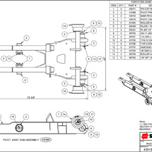 SL-412 Pivot Joint Sub-Assembly Diagram