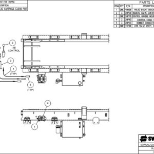 SL-518/650 Manual Control Assembly (3 Section) Diagram