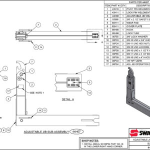 Sl-518 Adjustable Jib Sub-Assembly Diagram
