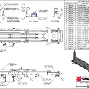 SL-518 Hoist Installation Assembly Diagram