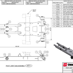 SL-518 Pivot Joint Sub-Assembly Diagram