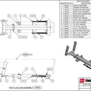 SL-518 Pivot Lock Sub-Assembly Diagram