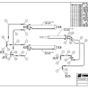 SL-520 Hydraulic Sub-Assembly Base Cylinder Circuit Diagram