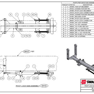 Swaploader SL-520 Pivot Lock Sub Assembly Diagram