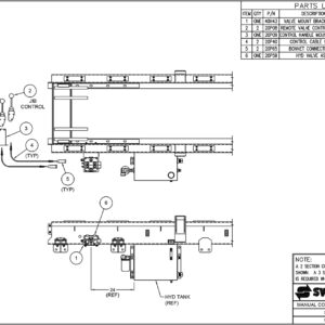 SL-518/650 Manual Control Assembly (2 Section) Diagram