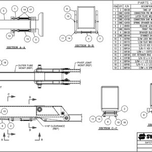 SL-650 Safety Latch Assembly Diagram