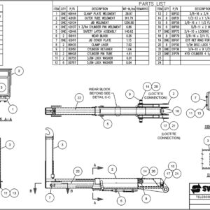 SL-650 Telescopic Jib Sub-Assembly Diagram
