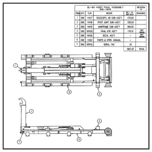 Swaploader SL-95 Hoist Final Assembly Diagram