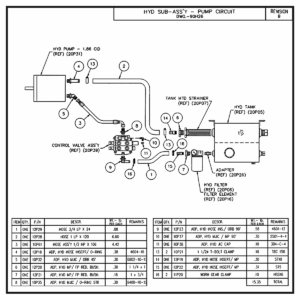 Swaploader SL-95 Hydraulic Sub-Assembly (Pump Circuit) Diagram
