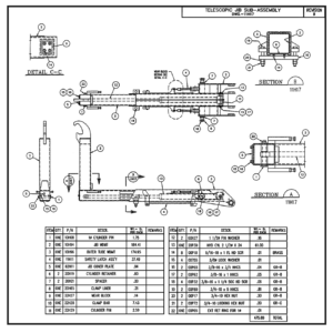 Swaploader SL-95 Telescopic Jib Sub-Assembly Diagram