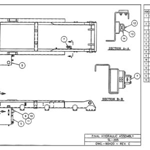 SL-205 Final Hydraulic Assembly Diagram