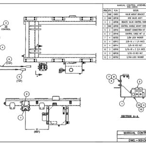 SL-205 Manual Control Assembly Diagram