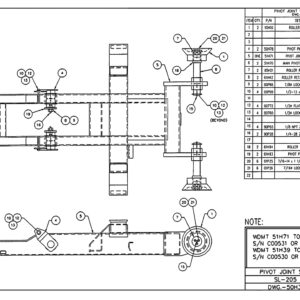 SL-205 Pivot Joint Sub-Assembly Diagram