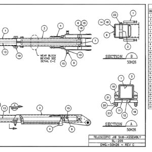 SL-205 Telescopic Jib Sub-Assembly Diagram