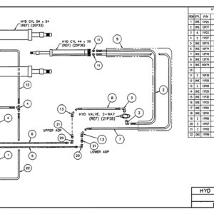 SL-225 Hydraulic Sub-Assembly (Cylinder Circuit) Diagram