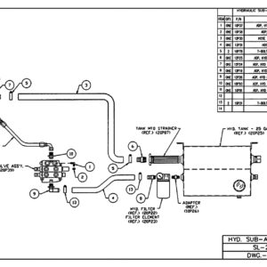 SL-225 Hydraulic Sub-Assembly (Pump Circuit) Diagram