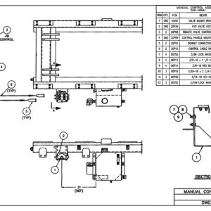 SL-225 Manual Control Assembly Diagram