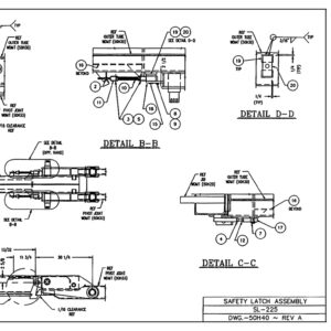 SL-225 Safety Latch Assembly Diagram