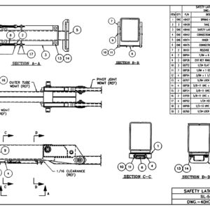 Sl-545/405 Safety Latch Assembly Diagram