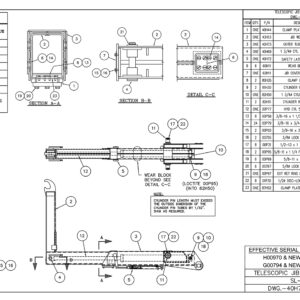 SL-545 Telescopic Jib Sub-Assembly Diagram