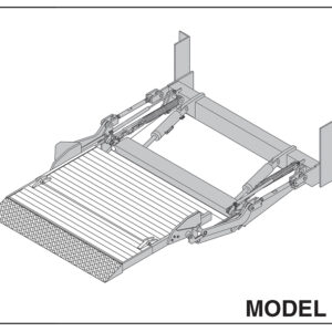 Thieman SL - 20 Series Aluminum Platform Sideloader Tailgate With 6" Rub Rail Clearance (60 x 36 + 8)