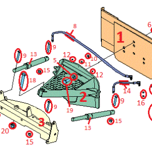 Skid Steer Trip-Edge Adapter/Pushframe Assembly Diagram