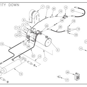 ST22 Electric Control/Gravity Down Pump Assembly Diagram