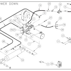 ST22 Electric Control/Power Down Pump Assembly Diagram