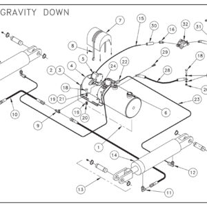 ST31 Electric Control/Gravity Down Pump Assembly Diagram