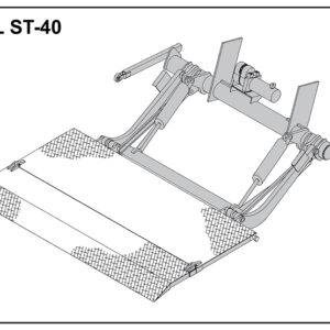 Thieman ST - 40 Series Steel Platform Stowaway Tailgate With Aluminum Extension (84 x 52 + Wedge)